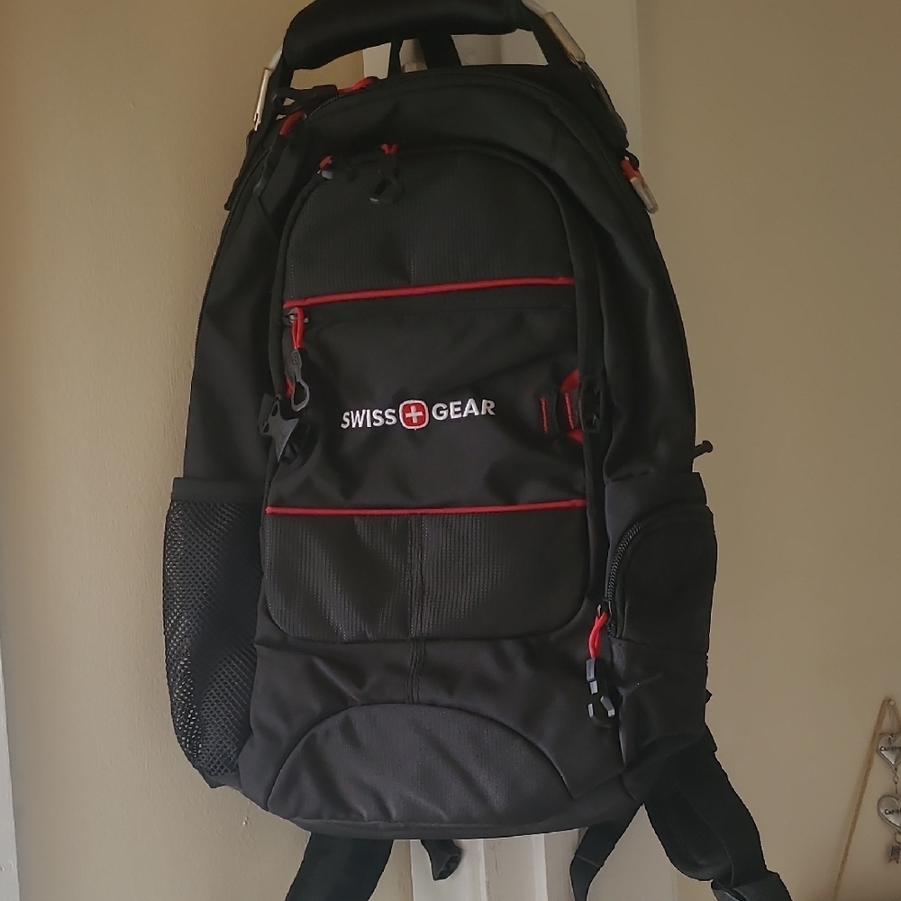 SwissGear Airflow Style 1651 Black and Red  Backpack with Multiple Compartments